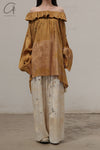 Mutedance 24 Spring/Summer Silk Wide Shoulder Top Series MD-MD24SS48-JIN PM117 Gold